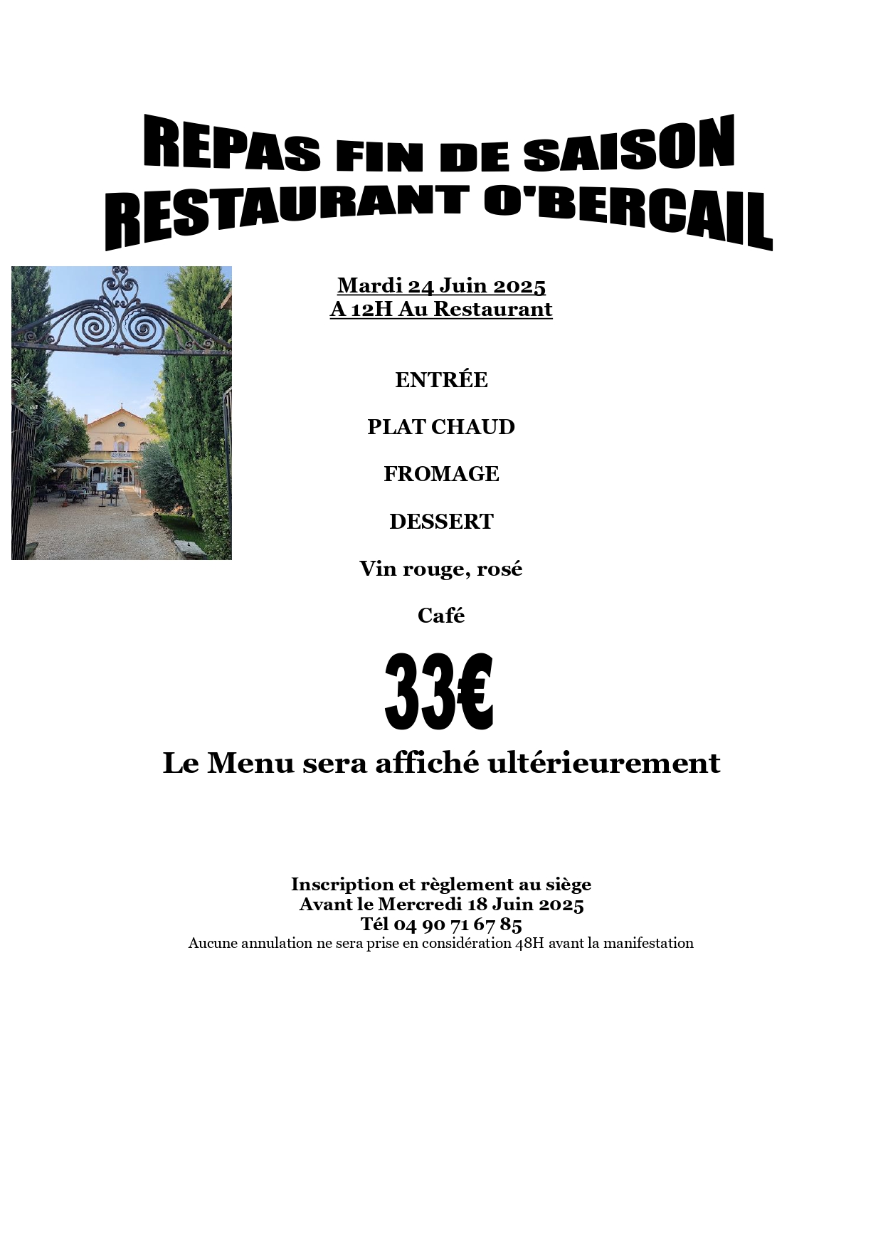 Repas de fin d'année